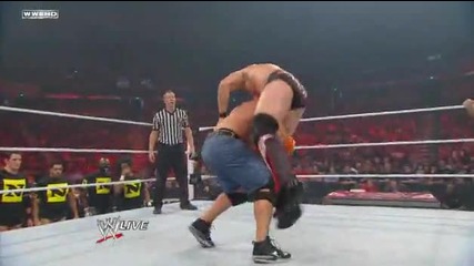 Wwe Raw 8_9_10 Johncena and Brethart Vs. Edge and Chris Jericho On Lumberjack Match (nexus) _hd_