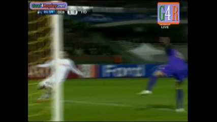 10.20.2009 Дебрецен 2:4 Фиорентина П.цвиткович Гол