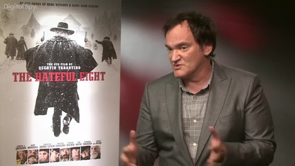 Режисьорът Куентин Тарантино промотира филма си Омразната Осморка (2015)