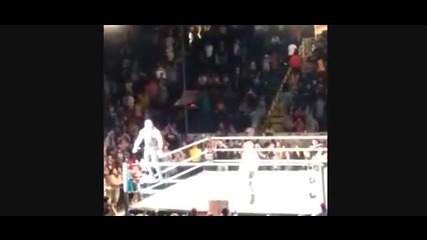 Must Watch The Shield Dean Ambrose comes out to celeberate Roman Reigns victory at Live Event Pa..