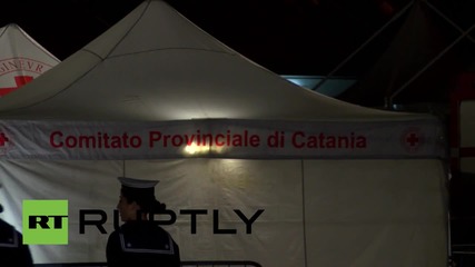 Italy: Survivors of migrant boat disaster arrive in Sicily