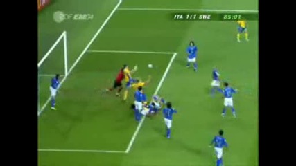 Zlatan Ibrahimovic goal Sweden vs. Italy
