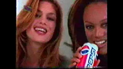 Pepsi 1997 Cindy Crawford, Tyra Banks And Bridget Hall
