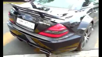 Красавица ! - Mercedes Sl 65 Amg Black Series Start Up and Accelerates 