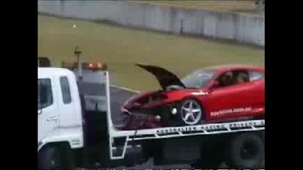 Ferrari Modena Burnout Drag Crash