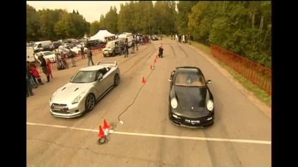 Nissan Gt - R R35 Switzer P800 Vs Porsche 911 Turbo Switzer Spi750 
