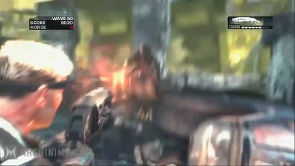 Gears of War 2 - Horde Round 50 on Flood Ftl by Myoelectric (gow2 Gameplay Commentary) 