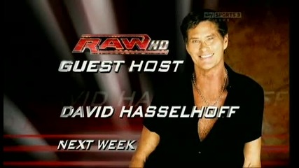 Wwe Raw Next Week Guest Host David Hasselhoff 