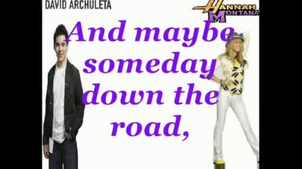 David Archuleta and Hannah Montana - I Wanna Know You (lyrics on screen)