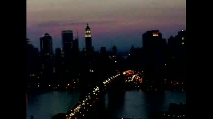 Manhattan Bridge And Brooklyn Bridge Evening Traffic
