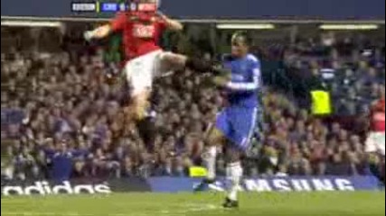 Evans vs Drogba 