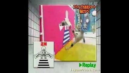 Funny Japanese Tv show Hole in the Wall 1