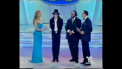 Michael Jackson & Pavarotti - On stage in italian tv show 