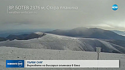 Снежна покривка по високите върхове в България