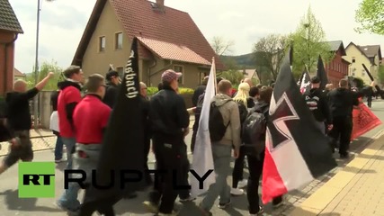 Germany: Right-wing nationalists rally in Saalfeld on May Day