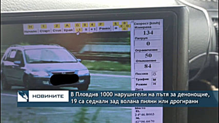В Пловдив 1000 нарушители на пътя за денонощие, 19 са седнали зад волана пияни или дрогирани