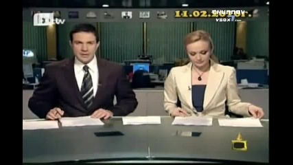 Гавра с Бойко Борисов в Бтв Новините Господари на Ефира 18 02 2010 