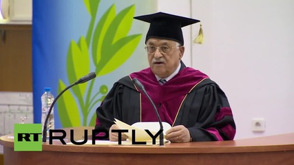 Russia: Abbas speaks at People's Friendship University in Moscow