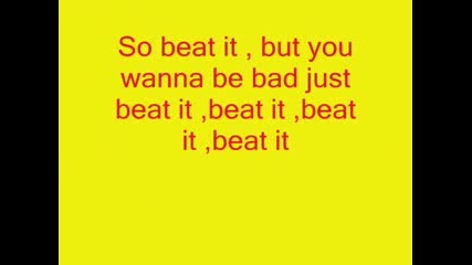 Michael Jackson - Beat it with lyric