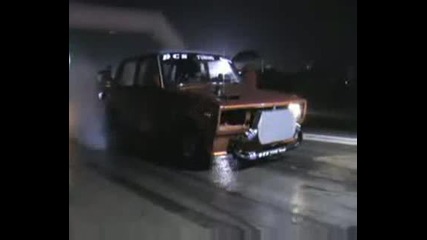 Toyota Supra Vs. Lada Turbo Drag Race [14 Mile].avi