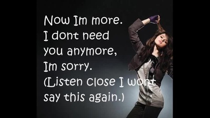 Текст и Превод!!! Selena Gomez & The Scene - I Won't Apologize