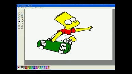 Ето Как Се Рисува Барт Симпсън С Mc Paint