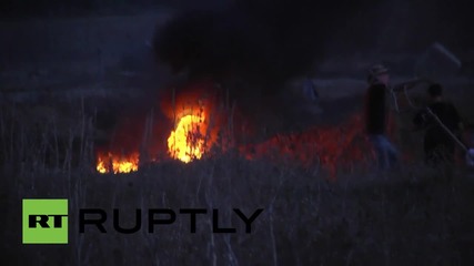 State of Palestine: Bureij burns as Palestinians and Israelis clash by border fence