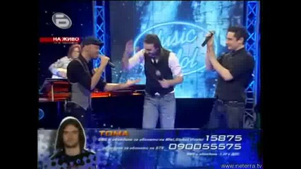 Стоян, Тома и Ивайло праваят трио - Music Idol 2 - 17.03.2008г. (супер качество)