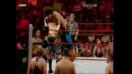 R A W 04/06/2009 - Primo & Carlito vs. John Morrison & The Miz