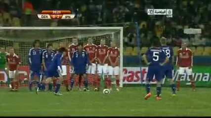 World Cup Дания 1 - 3 Япония втори гол 