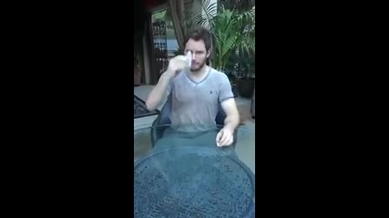 Chris Pratt takes the 'ice Bucket Challenge'
