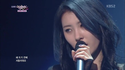 140314 Sunmi (ft. San E ) - Full Moon ( Acoustic Ver. ) @ Music Bank