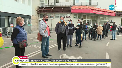 Ваксинацията в "зелените коридори" продължава