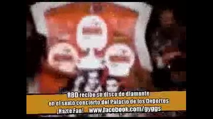 Exclusivo Gyggs Rbd recibe disco de diamante 