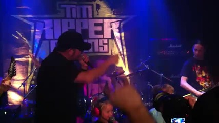 Tim Ripper Owens with son and daughter Tnt Live Dec.11th 2010 Lavaltrie Quebec 