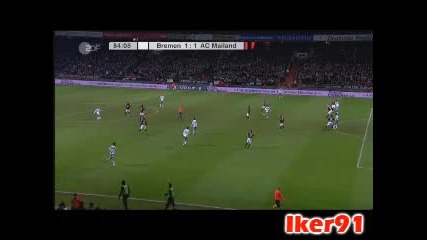 18.02.2009 - Werder Bremen 1 - 1 Ac Milan  -  (1 - 1)