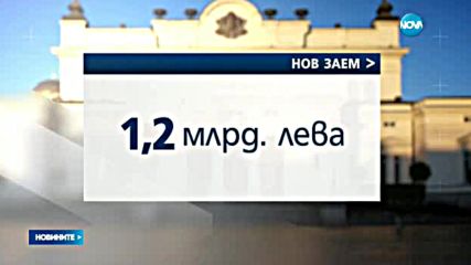 Депутатите одобриха нов заем от 1,2 млрд. лева
