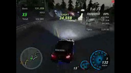 Nfsu2 drift on Friends in Multiplayer
