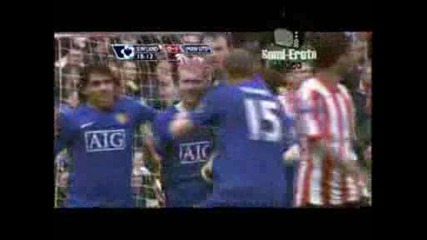 Sunderland vs Manchester United,  0 - 1 Scholes Goal 11.04.09