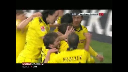 Leverkusen 0 - 2 Dortmund ( Grosskreutz ) 