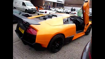 Lamborghini Murcielago Lp670 - 4 Sv Start up and drive into wo 