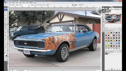 Как да направите ръжда върху кола с Photoshop 