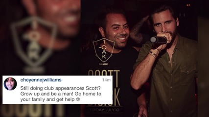 Scott Disick Angers Fans by Promoting Party in Vegas after Breakup