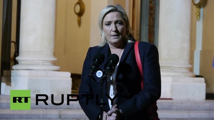 France: Le Pen calls for "permanent controls" of borders to keep terror away