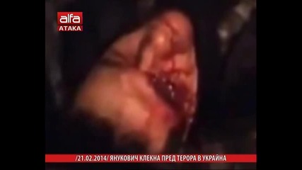 Янукович клекна пред терора в Украйна. / Тв Alfa - Атака 21.02.2014г.
