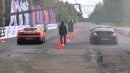 Bmw M6 E63 Ess (900 bhp) vs. Lamborghini Lp 570-4 Evotech St.2 (600 bhp). 1 Mile