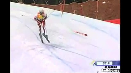 Slalom Skiing Fail 