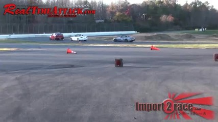2 x Honda S2000 vs. 2 x Mitsubishi Evo - Time attack