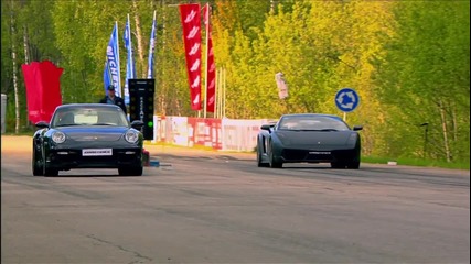 Lamborghini Gallardo(350 kmh) vs Porsche