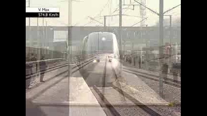 Най - бързият влак в света 574 км 